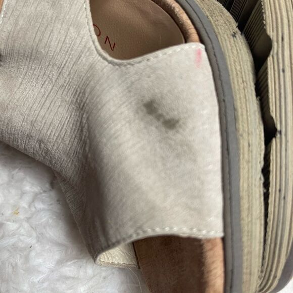 Sachs London Bastian khaki and tan wedge ankle strap sandals size 8 - Picture 12 of 12